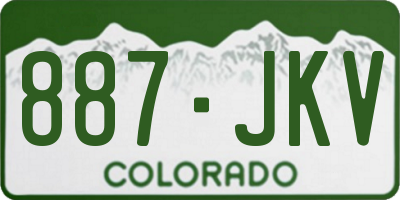 CO license plate 887JKV