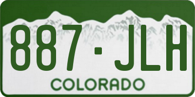 CO license plate 887JLH