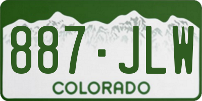 CO license plate 887JLW