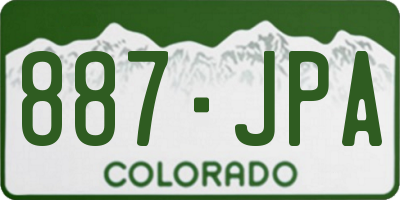 CO license plate 887JPA