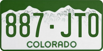 CO license plate 887JTO