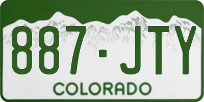 CO license plate 887JTY