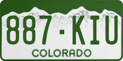 CO license plate 887KIU