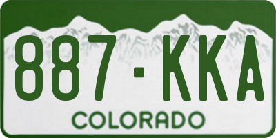 CO license plate 887KKA