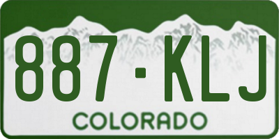 CO license plate 887KLJ