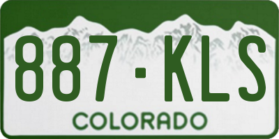 CO license plate 887KLS