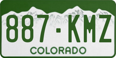 CO license plate 887KMZ