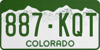 CO license plate 887KQT