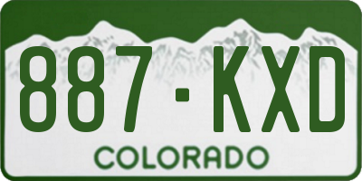 CO license plate 887KXD