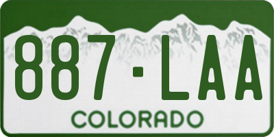 CO license plate 887LAA