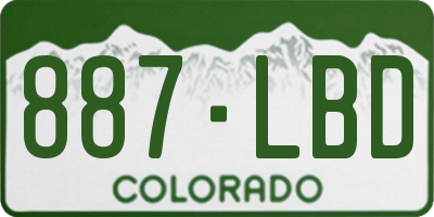 CO license plate 887LBD