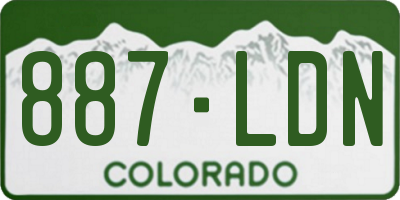CO license plate 887LDN
