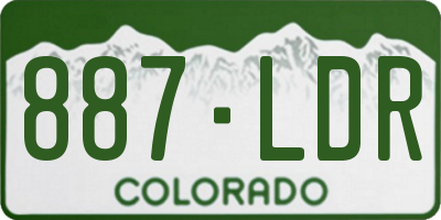CO license plate 887LDR