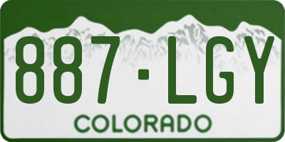 CO license plate 887LGY