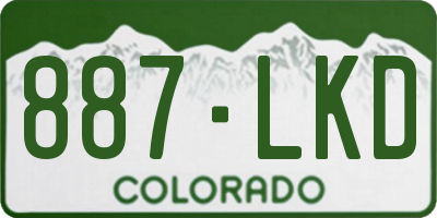 CO license plate 887LKD