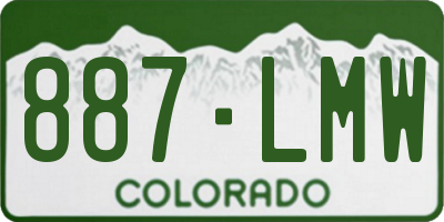 CO license plate 887LMW