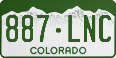 CO license plate 887LNC