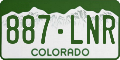CO license plate 887LNR