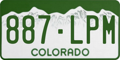 CO license plate 887LPM