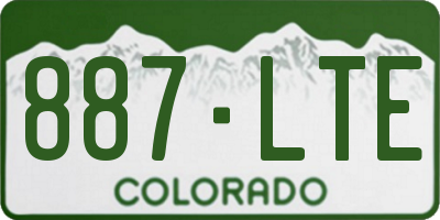 CO license plate 887LTE