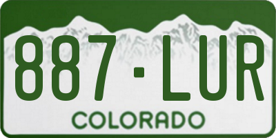 CO license plate 887LUR