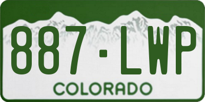 CO license plate 887LWP