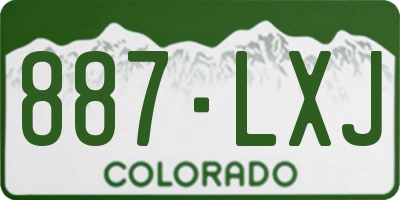 CO license plate 887LXJ