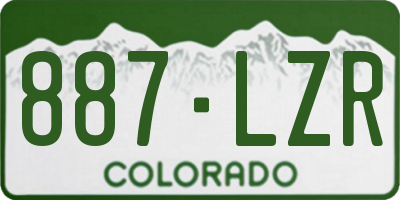 CO license plate 887LZR