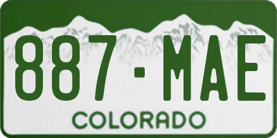 CO license plate 887MAE