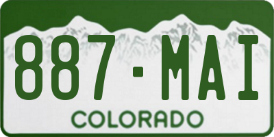 CO license plate 887MAI
