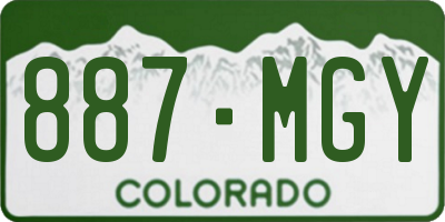 CO license plate 887MGY