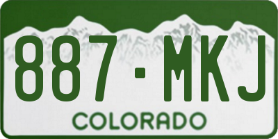 CO license plate 887MKJ