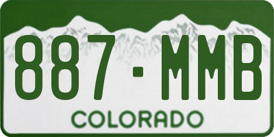 CO license plate 887MMB