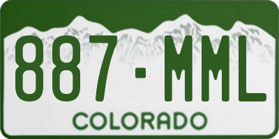 CO license plate 887MML