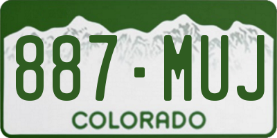 CO license plate 887MUJ