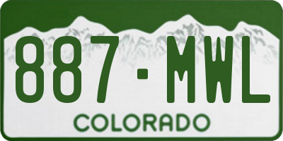 CO license plate 887MWL