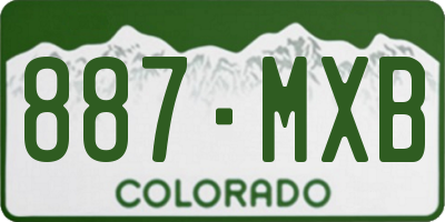 CO license plate 887MXB