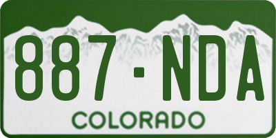 CO license plate 887NDA