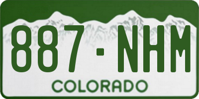CO license plate 887NHM