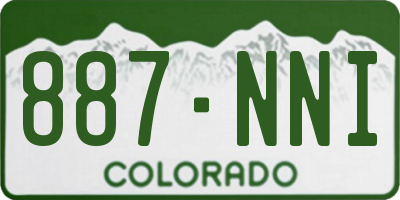 CO license plate 887NNI