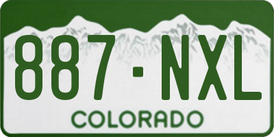 CO license plate 887NXL