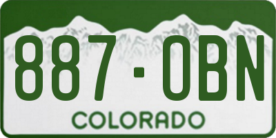 CO license plate 887OBN