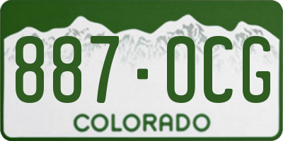 CO license plate 887OCG