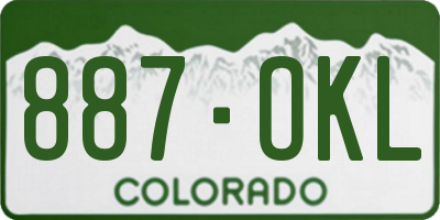 CO license plate 887OKL