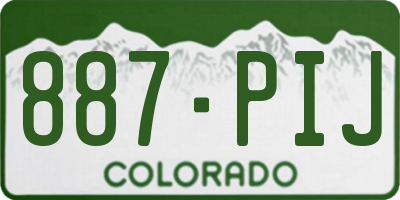 CO license plate 887PIJ