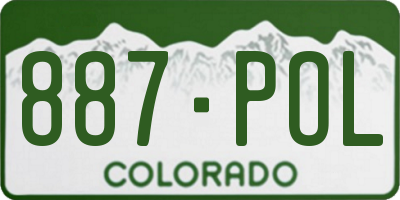 CO license plate 887POL