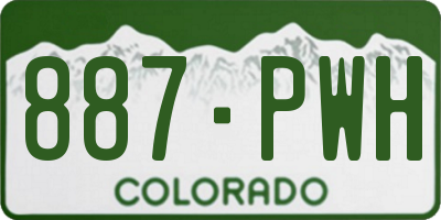 CO license plate 887PWH