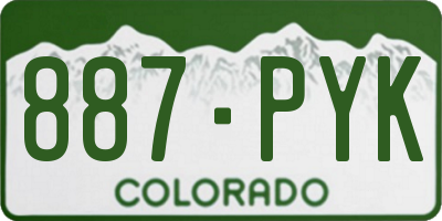 CO license plate 887PYK
