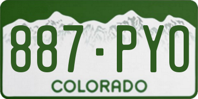 CO license plate 887PYO