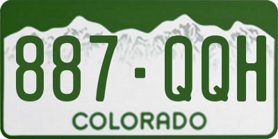 CO license plate 887QQH